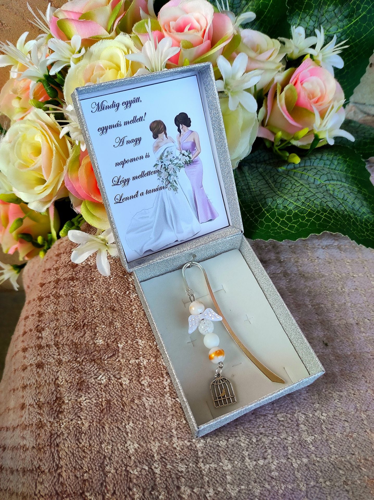 Achát ásvány Tanúfelkérő könyvjelző